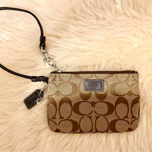 Coach signature wristlet